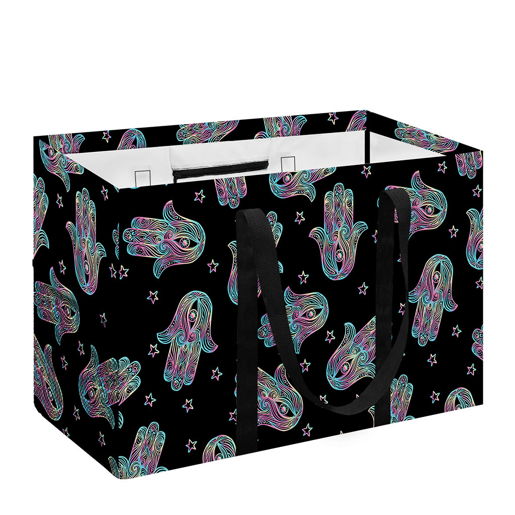 Colorful Hamsa Hand Print Utility Tote Bag