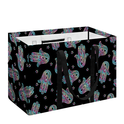 Colorful Hamsa Hand Print Utility Tote Bag