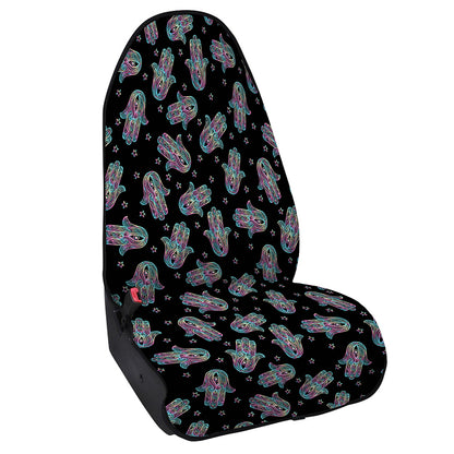 Colorful Hamsa Hand Print Waterproof Car Seat Cover
