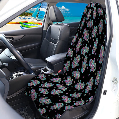 Colorful Hamsa Hand Print Waterproof Car Seat Cover