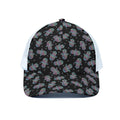 Colorful Hamsa Hand Print White Mesh Trucker Hat