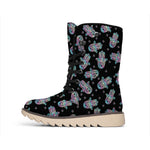 Colorful Hamsa Hand Print Winter Boots