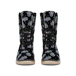 Colorful Hamsa Hand Print Winter Boots