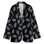 Colorful Hamsa Hand Print Women's Blazer