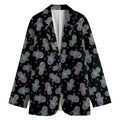 Colorful Hamsa Hand Print Women's Cotton Blazer