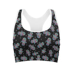 Colorful Hamsa Hand Print Women's Sports Bra