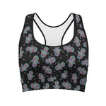 Colorful Hamsa Hand Print Women's Sports Bra