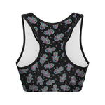 Colorful Hamsa Hand Print Women's Sports Bra