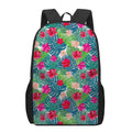 Colorful Hawaii Floral Pattern Print 17 Inch Backpack