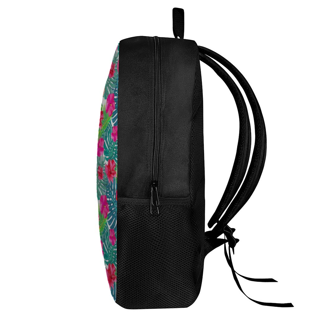 Colorful Hawaii Floral Pattern Print 17 Inch Backpack