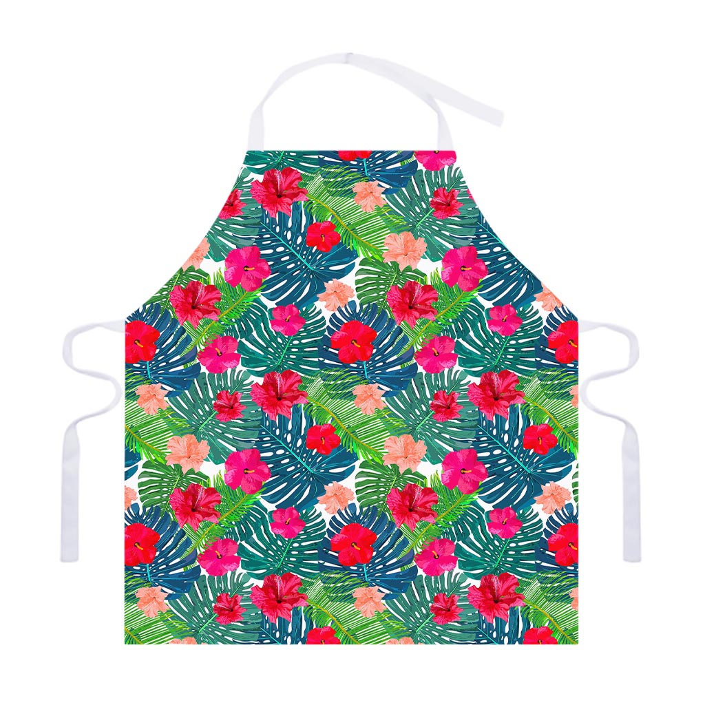 Colorful Hawaii Floral Pattern Print Adjustable Apron