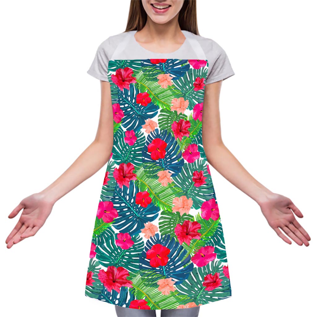 Colorful Hawaii Floral Pattern Print Adjustable Apron
