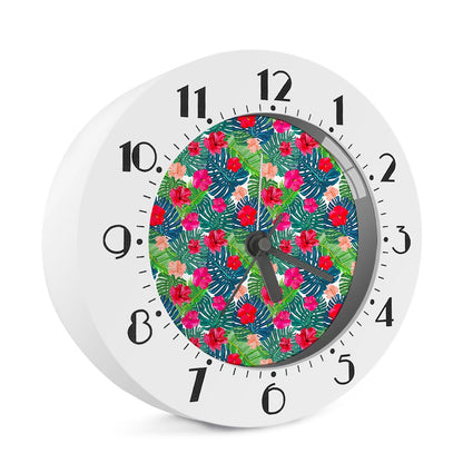 Colorful Hawaii Floral Pattern Print Alarm Clock