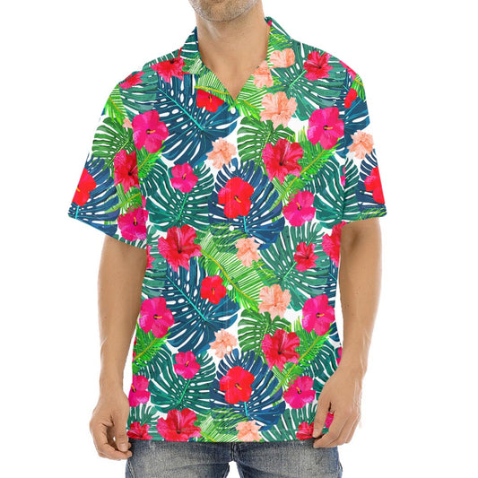 Colorful Hawaii Floral Pattern Print Aloha Shirt