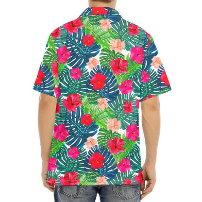 Colorful Hawaii Floral Pattern Print Aloha Shirt