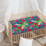 Colorful Hawaii Floral Pattern Print Baby Crib Sheet