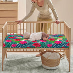 Colorful Hawaii Floral Pattern Print Baby Crib Sheet