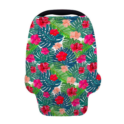 Colorful Hawaii Floral Pattern Print Baby Seat Cover