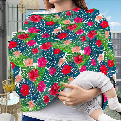 Colorful Hawaii Floral Pattern Print Baby Seat Cover