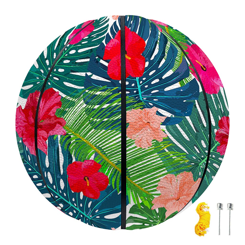 Colorful Hawaii Floral Pattern Print Basketball