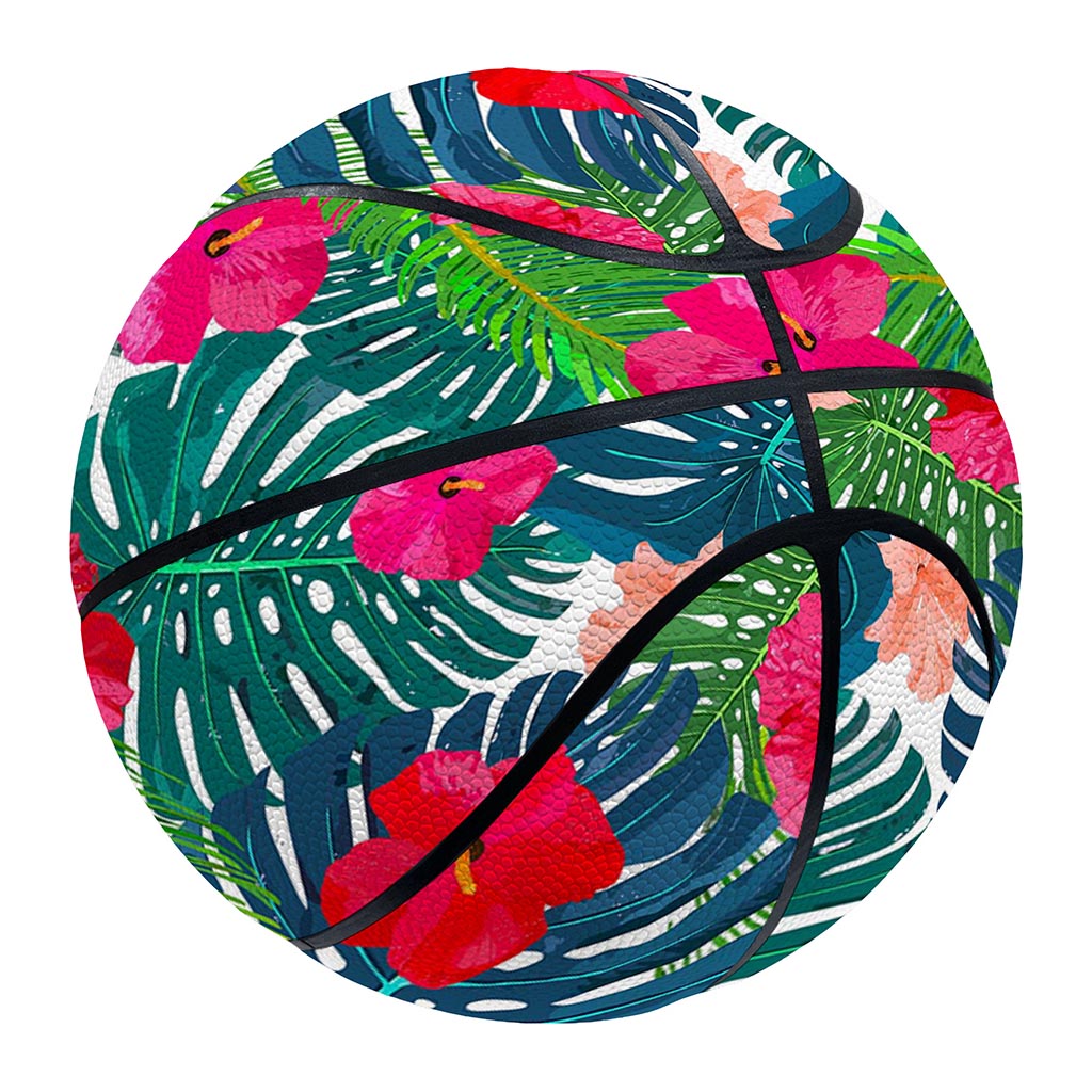 Colorful Hawaii Floral Pattern Print Basketball