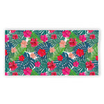 Colorful Hawaii Floral Pattern Print Beach Towel