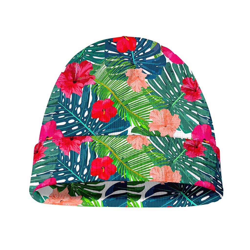 Colorful Hawaii Floral Pattern Print Beanie