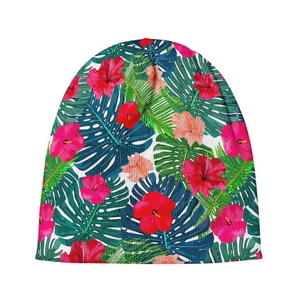 Colorful Hawaii Floral Pattern Print Beanie