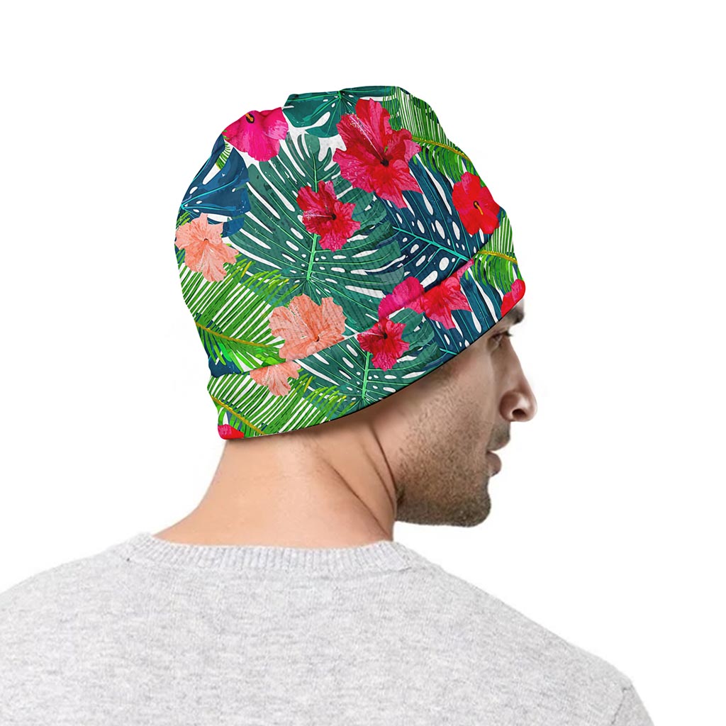 Colorful Hawaii Floral Pattern Print Beanie