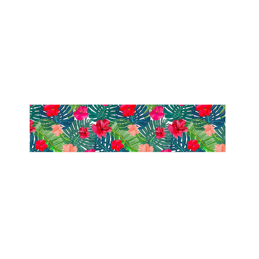 Colorful Hawaii Floral Pattern Print Bed Runner