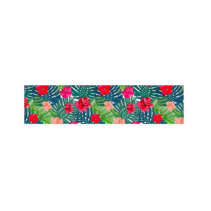 Colorful Hawaii Floral Pattern Print Bed Runner