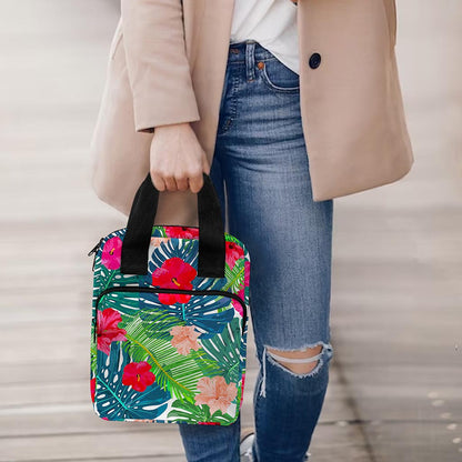 Colorful Hawaii Floral Pattern Print Bible Tote Bag
