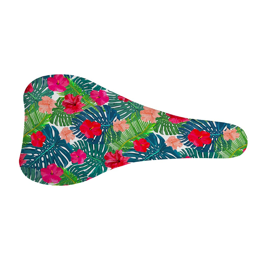 Colorful Hawaii Floral Pattern Print Bicycle Seat Cover