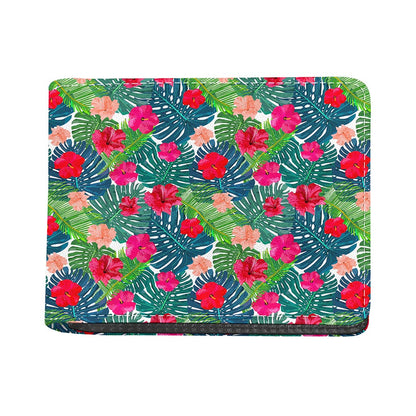 Colorful Hawaii Floral Pattern Print Bifold Wallet