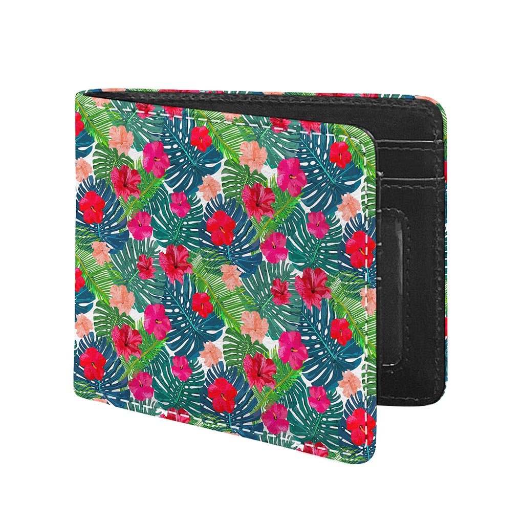 Colorful Hawaii Floral Pattern Print Bifold Wallet