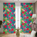 Colorful Hawaii Floral Pattern Print Dimout Pencil Pleat Curtains