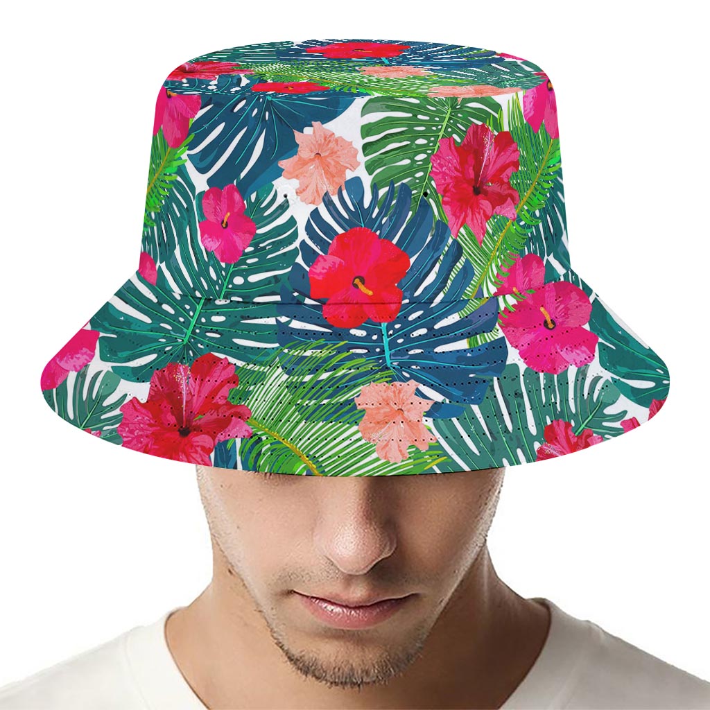 Colorful Hawaii Floral Pattern Print Bucket Hat