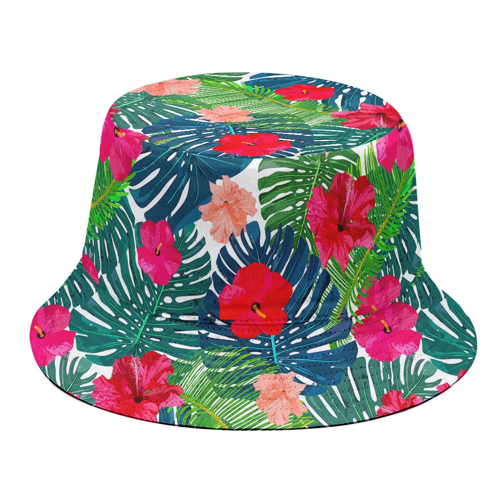 Colorful Hawaii Floral Pattern Print Bucket Hat
