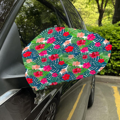 Colorful Hawaii Floral Pattern Print Car Side Mirror Covers