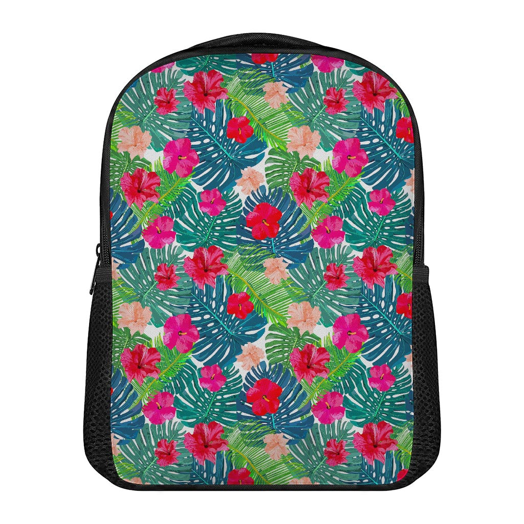Colorful Hawaii Floral Pattern Print Casual Backpack