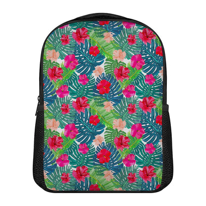 Colorful Hawaii Floral Pattern Print Casual Backpack