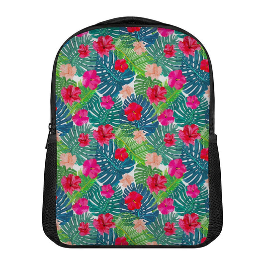 Colorful Hawaii Floral Pattern Print Casual Backpack