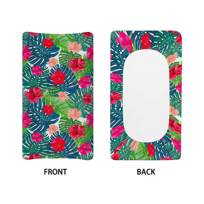Colorful Hawaii Floral Pattern Print Changing Pad Cover