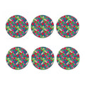 Colorful Hawaii Floral Pattern Print Coaster Set