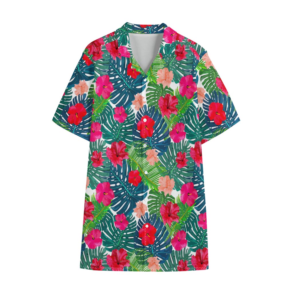 Colorful Hawaii Floral Pattern Print Cotton Hawaiian Shirt