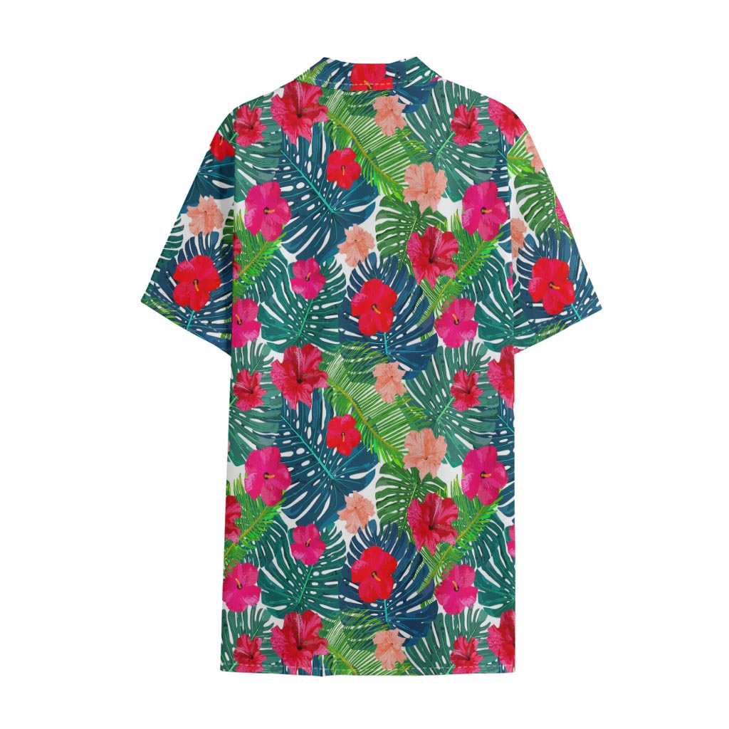 Colorful Hawaii Floral Pattern Print Cotton Hawaiian Shirt
