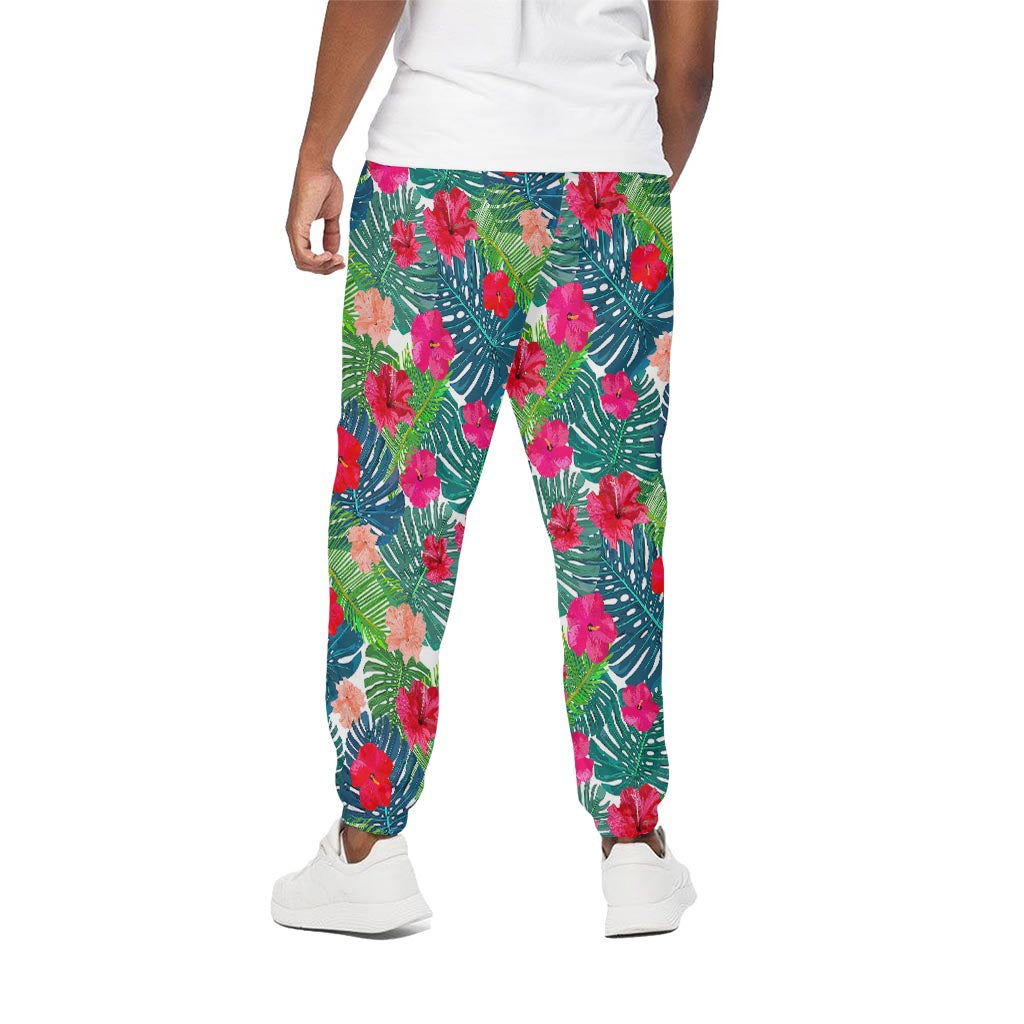 Colorful Hawaii Floral Pattern Print Cotton Pants