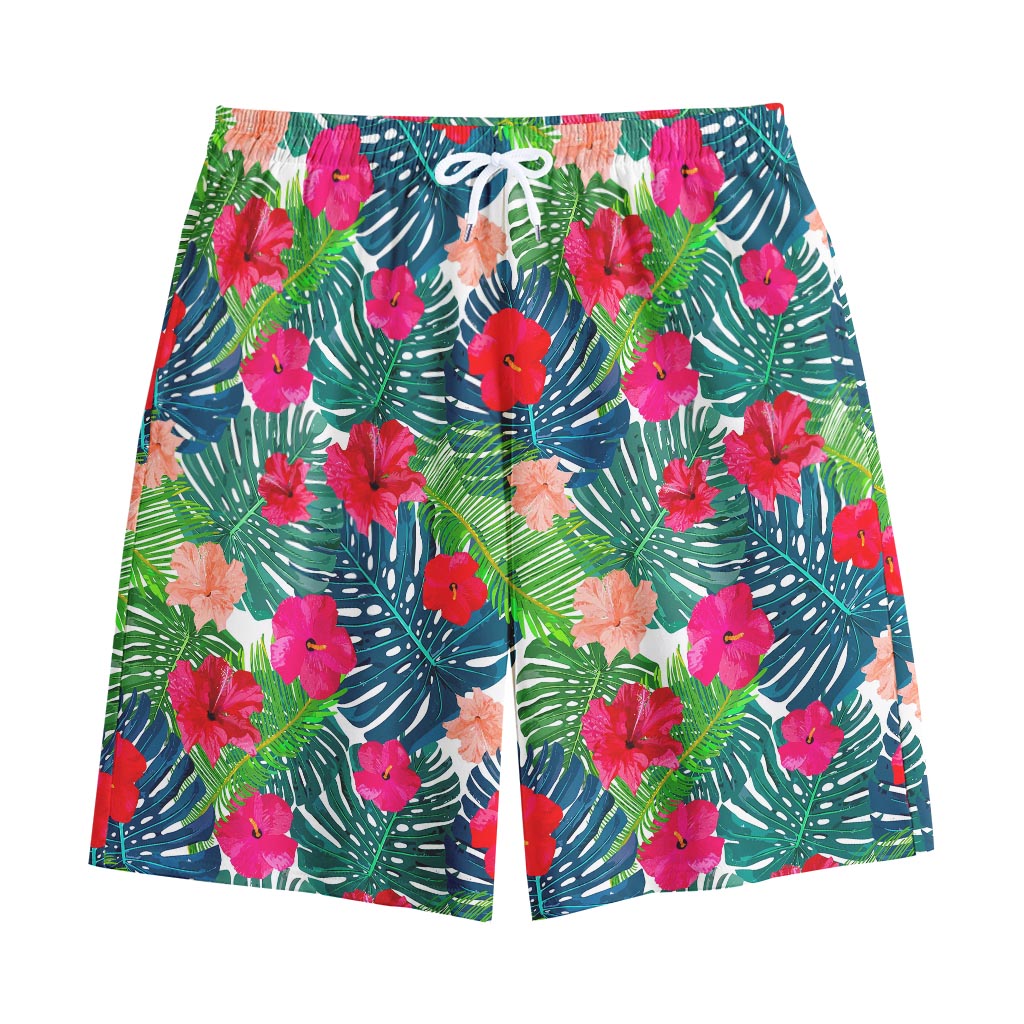 Colorful Hawaii Floral Pattern Print Cotton Shorts
