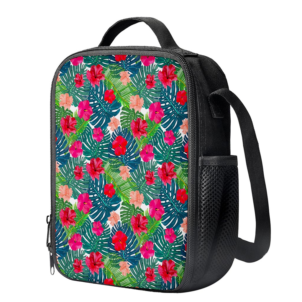 Colorful Hawaii Floral Pattern Print Crossbody Lunch Bag