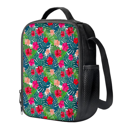 Colorful Hawaii Floral Pattern Print Crossbody Lunch Bag